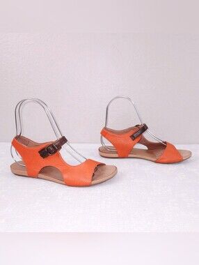 BUENO Kina Sandals Slingback Cut-Out Leather Flats